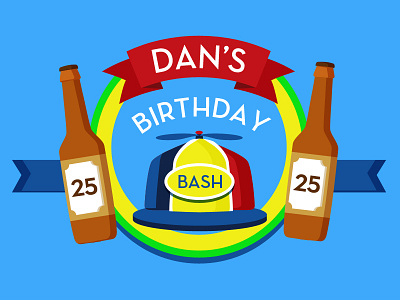 Birthday Invite beer birthday booze fun hat invite party