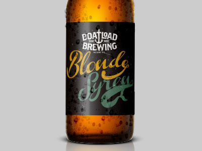 Boatload Blonde beer brewery home brew label logo typography