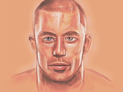 George St-Pierre digital painting doodle drawing george st pierre gsp illustration painting scribble sketch ufc