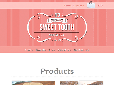 Subpageheader Sweet Tooth bakery ecommerce shop shopify