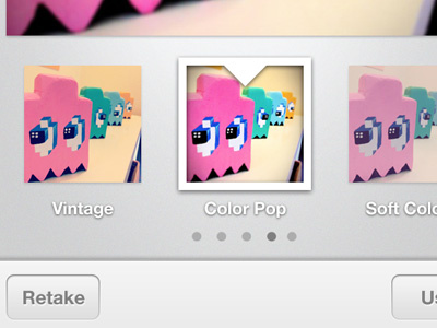 Image Filter Selector iphone photo app