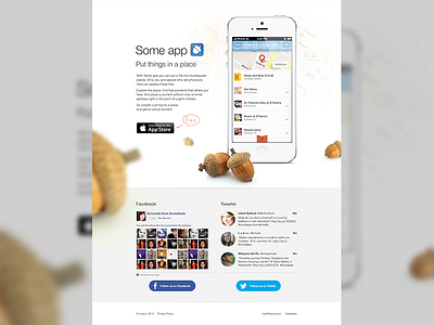 Landing acorn app application ios iphone landing page site web