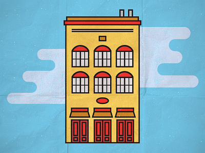 Old Hotel building illustration micahburger texture vector