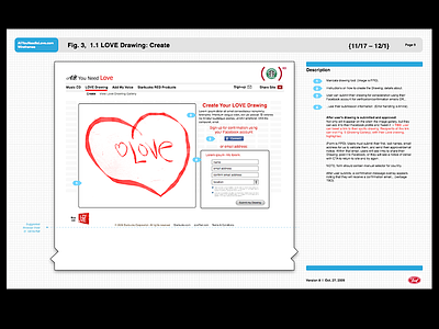 Starbucks Love Project campaign red starbucks user experience ux wireframe