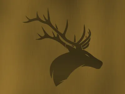 Elk Illustration antlers elk hunting identity logo monarch