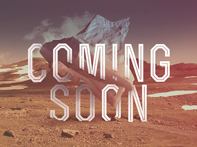 coming soon desert font illustration letters