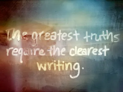 Clear writing quote campus clarity clear college color dirty education foggy quote seminary window writing