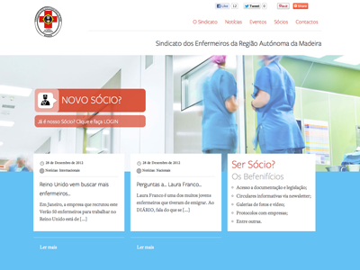 User interface for a Nurses Union Website blue clean red responsive rwd site ui