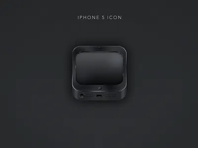 iPhone 5 icon 5 apple black icon iphone psd