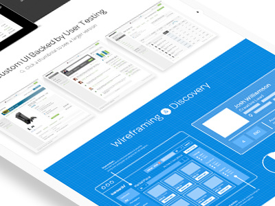 Wireframing & Discovery blueprint magazine portfolio specs wireframe