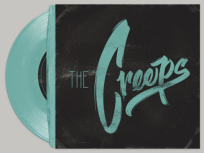 Gimme, Gimme, Gimme creeps grit lettering record rock and roll script typography