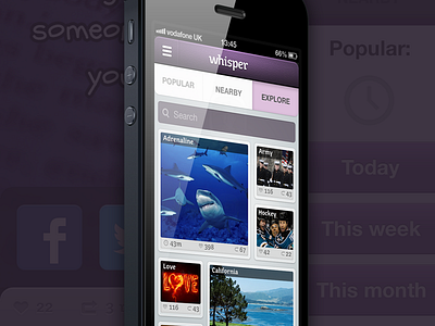 Whisper app new features app design ios whisper