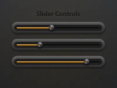 Sliders control dark slider ui