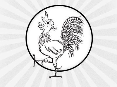 Red Rooster Brewing Logo beer beer logo black and white logo red rooster rooster