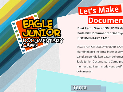 Eagle Jr Landing Page diagonal layout ui web design