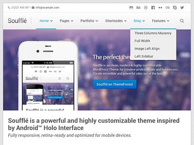 Souffle — Responsive Retina Multi-Purpose Theme android clean creative dark ecommerce gallery holo light localization mobile modern portfolio responsive retina seo shop souffle store theme themeforest translate ui wordpress wp
