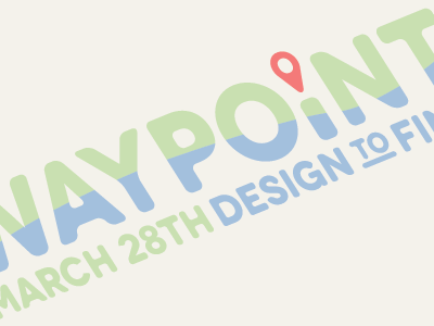 Waypoint direction exhibition logo maps show way finding wayfinding