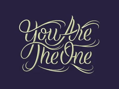 You Are blue custom gold handdrawn lettering letters qoute royal swoosh type typo typography