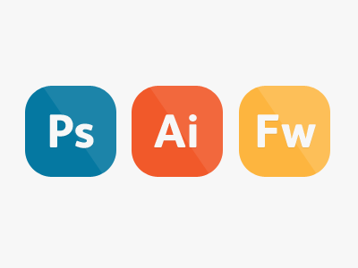 Supported Tools adobe clean fireworks flat icons illustrator minimal photoshop ui web