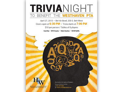 Trivia Night Flyer illustrator indesign photoshop print