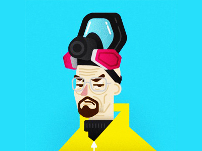 I Am The One Who Teaches bad breaking illustration skillshare vector walter white