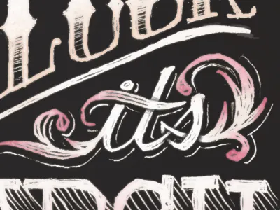 Script design floral handlettering handwritten ombre script