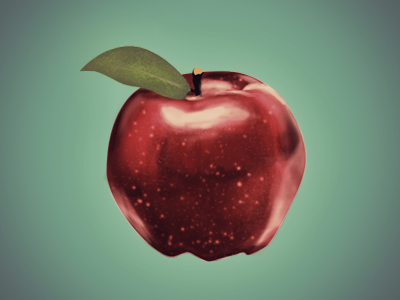 teacher's pet a good source of... bribes digital painting photoshop space apple une pomme rouge