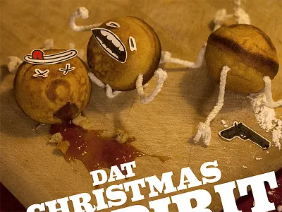 "Dat Christmas spirit" christmas graphic design photo poster