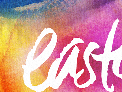 Easter easter script water color