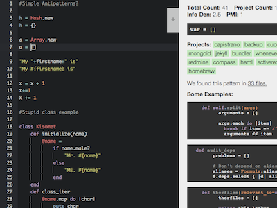 Detecting Code Patterns analytics code ide patterns programming research ruby stanford hci