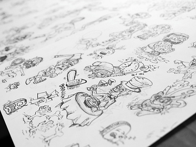 Zombiecalypse Sketch apocalypse brain cartoons characters cute dead doodle drawing fun funny illustration paper pencil sketch toons undying zombie