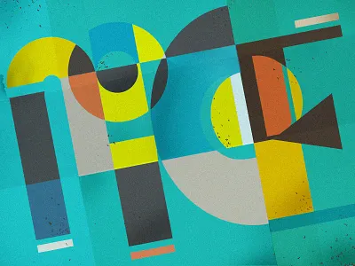 Nice! deco french fun geometric lettering nice type typography vintage