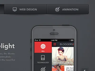 Glassy iPhone buttons dark design glass glassy iphone noise portfolio reflective showcase ui web website