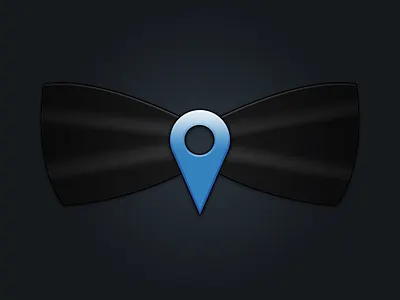 Secret Project bowtie icon location logo pin secret