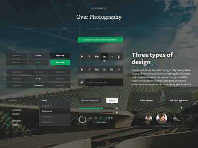 Medium UI buttons dropdown editor elements medium photography selector tooltip type ui