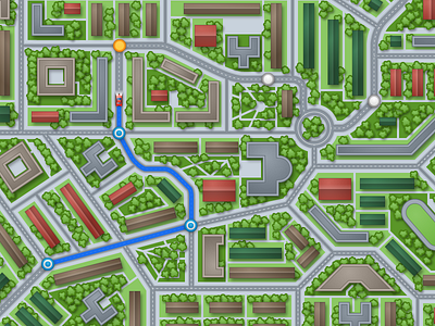Planet Of Math. City of Plusovo. game map