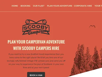 Scooby Campers WIP app blog clean design icon illustration iphone logo red typography ui