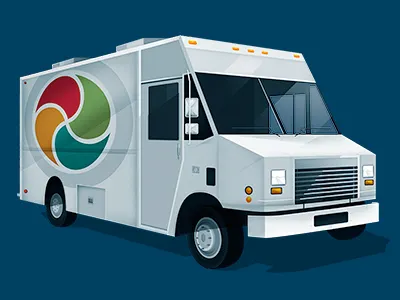 Truckin' It. illustration truck