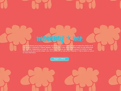 mommy + me backgorund branding color fun patterns sheep ui ux website