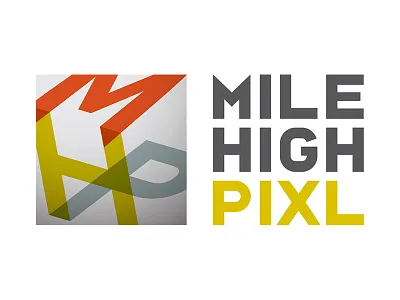 Aaron Weinstein branding digital letterforms logo mile high pixl shadows