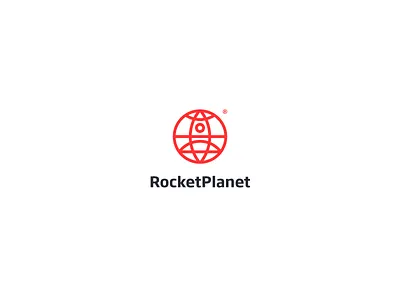 Rocket Planet Logo / Symbol brand brand identity branding corporate identity custom logo design design designer freelance designer globe graphic design identity kairevicius logo logo design logo designer logos logotype paulius planet rocket