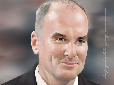 Jay Bilas Spot Illo basketball illustration painting sports