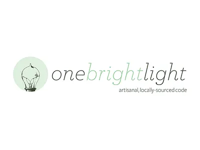 New Logo for One Bright Light archer flat freight sans light bulb logo
