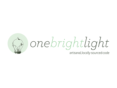 New Logo for One Bright Light archer flat freight sans light bulb logo