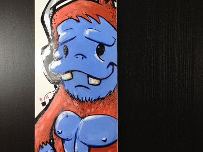 Beats by Bigfoot acrylic bigfoot character character design deck fun music painting skate skateboard yeti