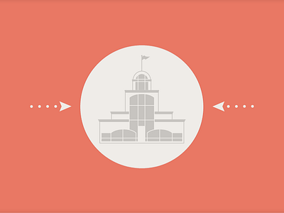 School Icon branding building icon illustration mark school