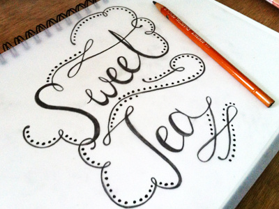 Sweet Tea Sketch lettering sketch