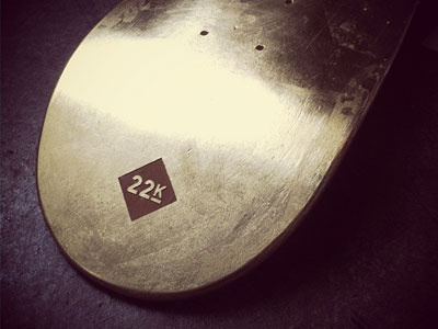 Worth its weight in gold. 22k deck gold leaf skate