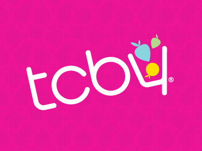 Tcby branding frozen yogurt fruit identity logo pattern typography