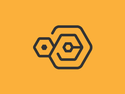 Comb Logo 2 comb hexagon logo